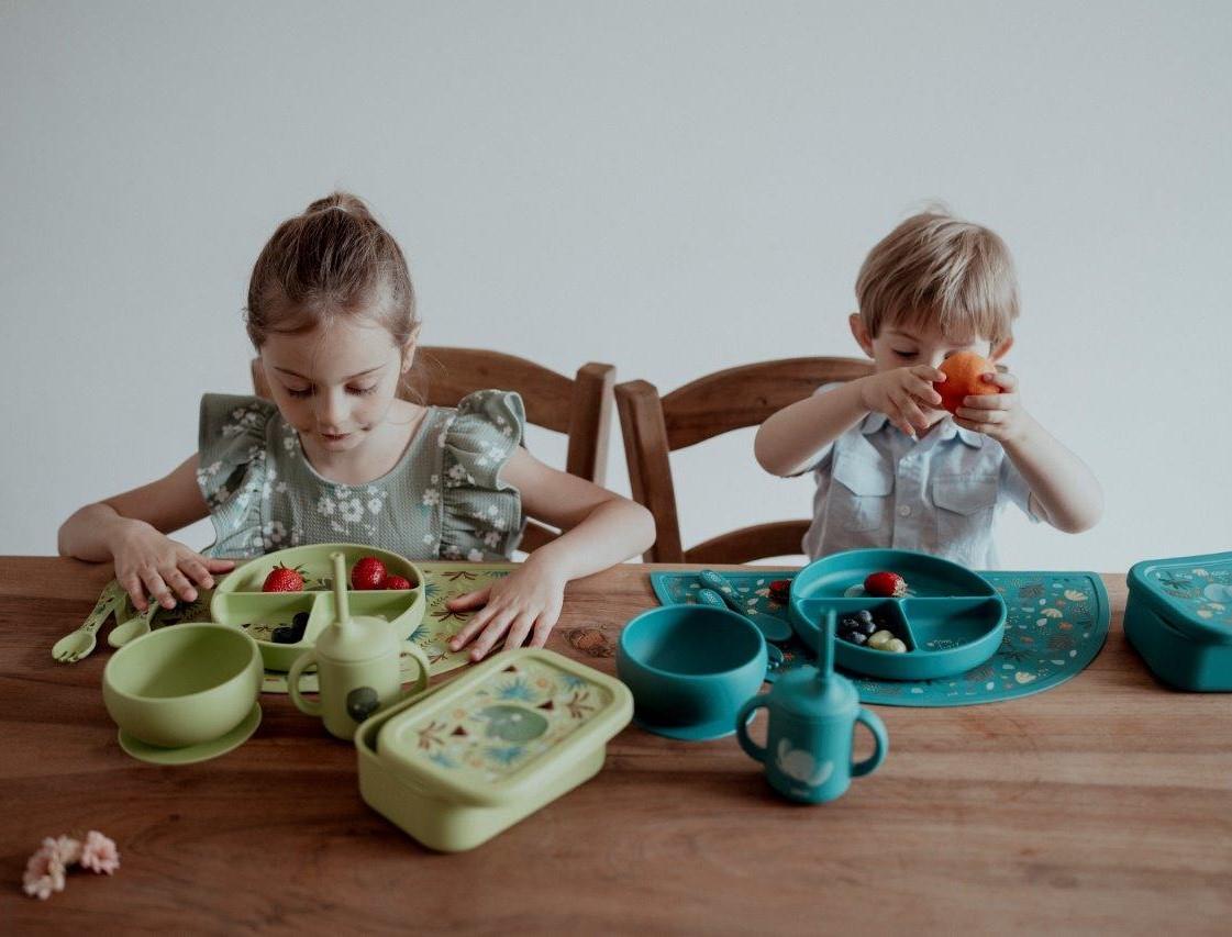 talerz silikonowy z przyssawką dinozaur sassi