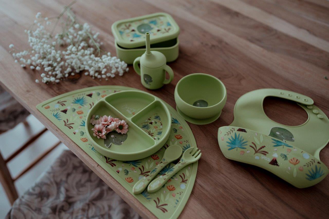 miska silikonowa z przyssawką dinozaur sassi