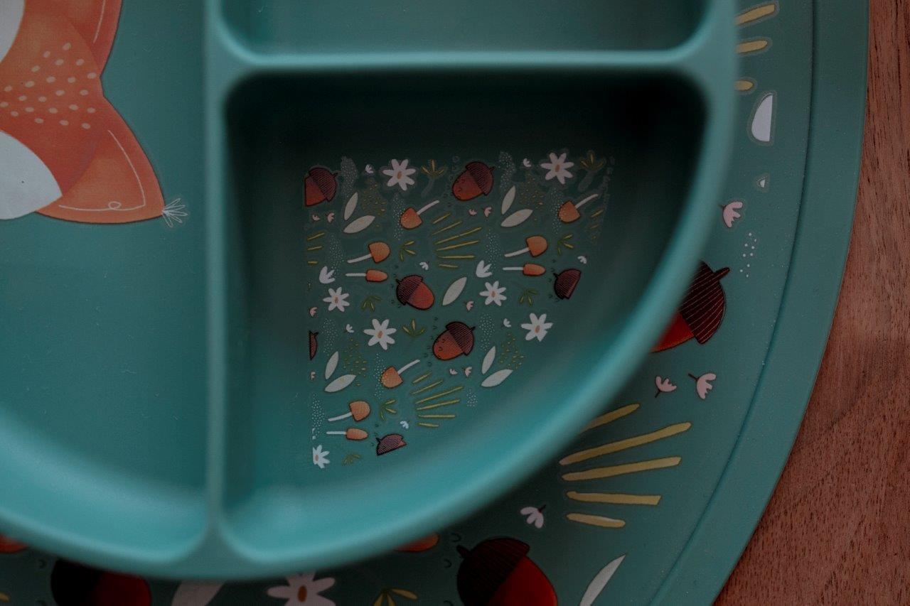 talerz silikonowy z przyssawką lisek sassi