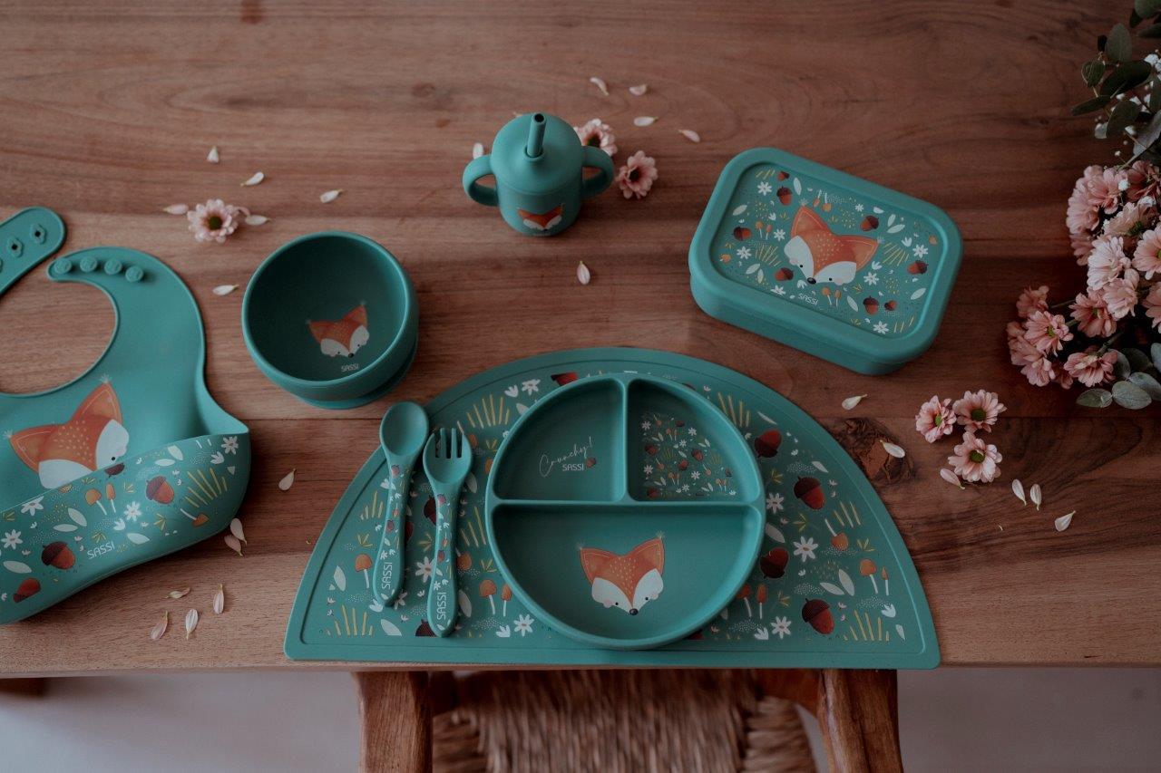 talerz silikonowy z przyssawką lisek sassi