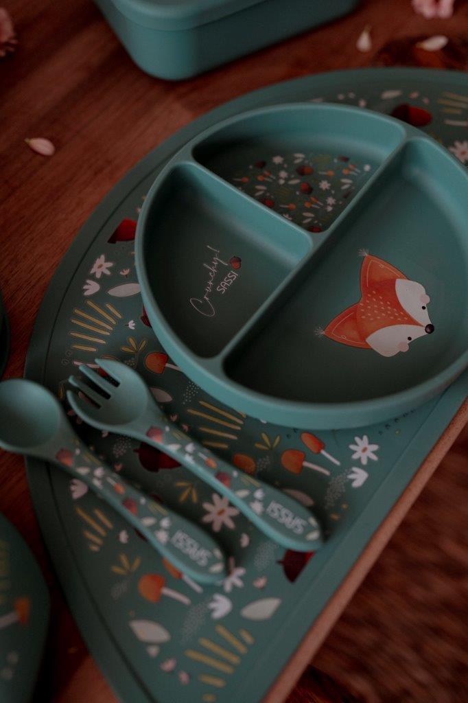 talerz silikonowy z przyssawką lisek sassi