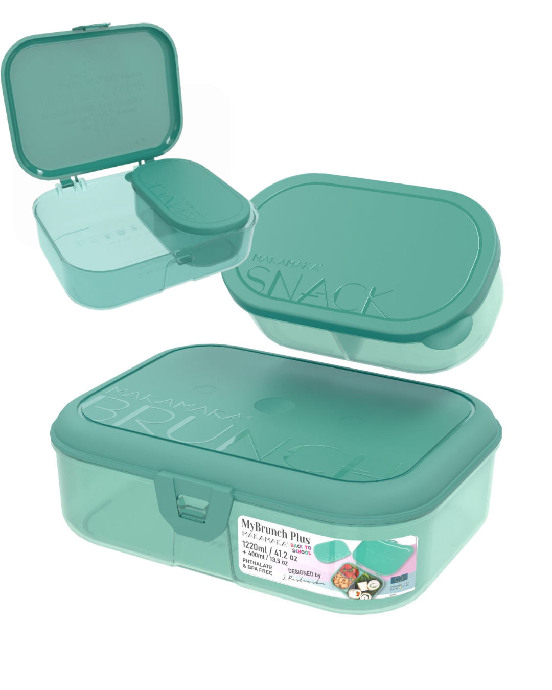 Śniadaniówka Lunchbox Makamaka MyBrunch Plus City 1220ml Emerald Glow