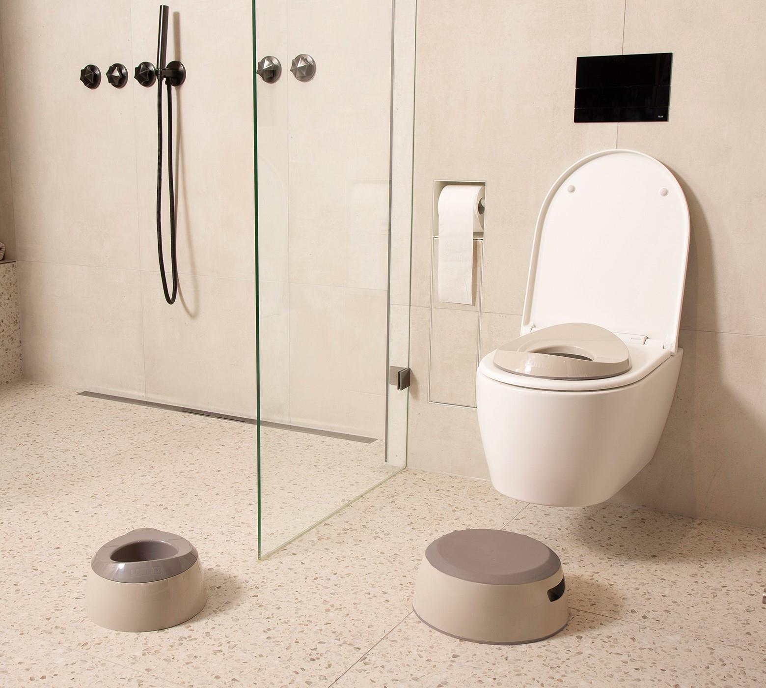 LUMA Podest Dziecięcy Stopień Antypoślizgowy do Łazienki i WC - Beżowy (Almond) 5 Stopień podest antypoślizgowy LUMA Almond